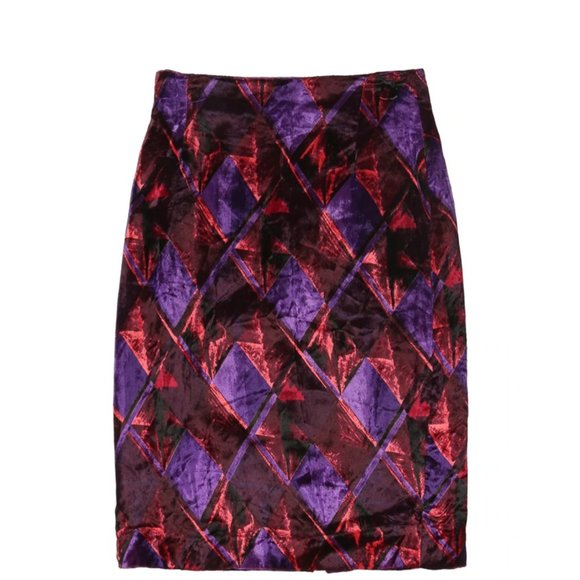Versace Dresses & Skirts - Vintage (90s) Abstract Gianni Versace velvet skirt - S